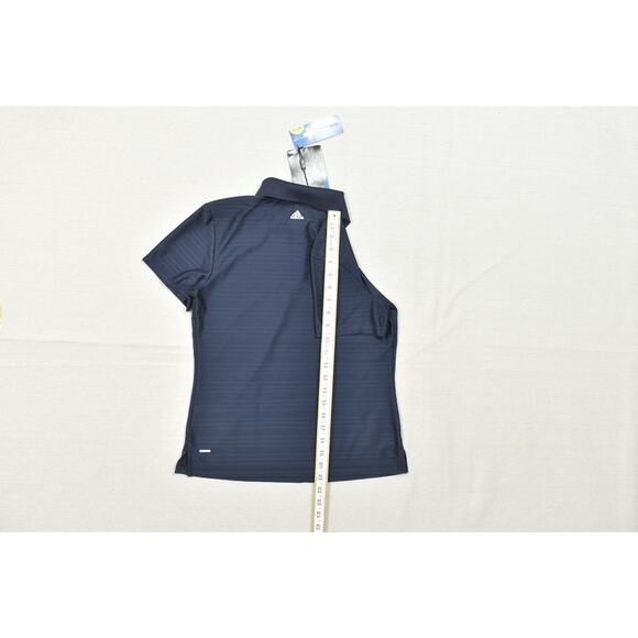 NEW Adidas ClimaCool Women's Blue Striped Golf Polo Shirt Regular Size S - Picture 5 of 8
